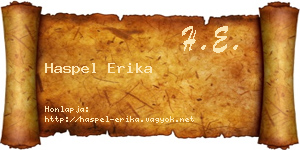 Haspel Erika névjegykártya